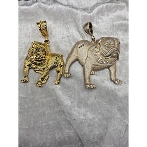 Vintage Bulldog‎ Pendant Lot Dog Puppy Large
